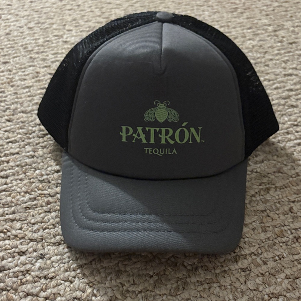 Patrón Tequila Gray and Black Trucker Hat